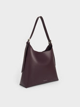 Charles & Ke*th - Hertha Trapeze Slouchy Hobo Bag - Burgundy (AD-SEP)